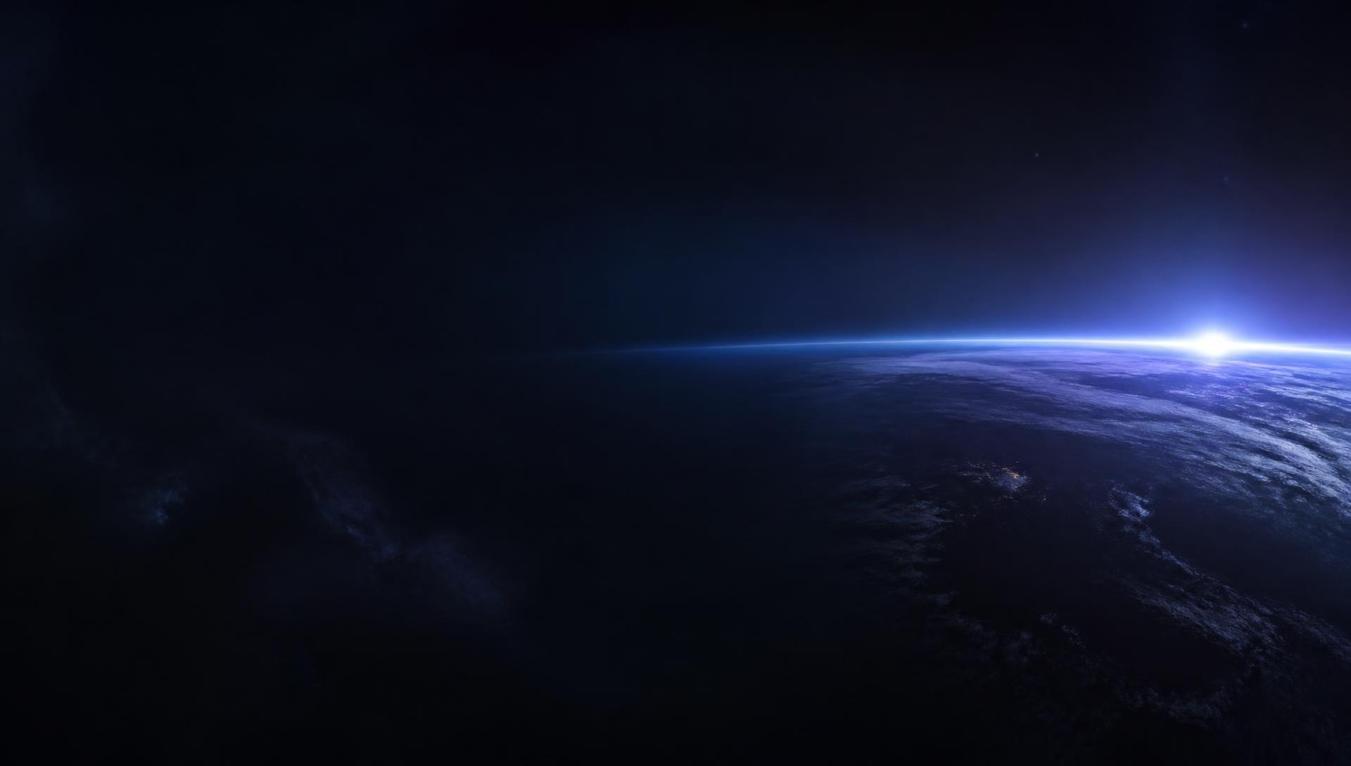 Earth's illuminated horizon seen from space